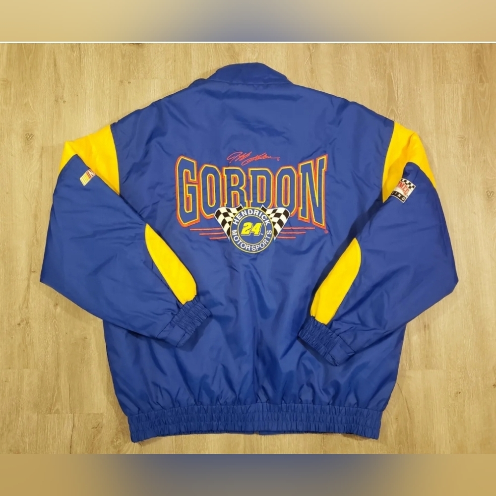 Vintage Nascar Jeff Gordon Nutmeg Racing Jacket Mens Size XL DuPont Racing NEW